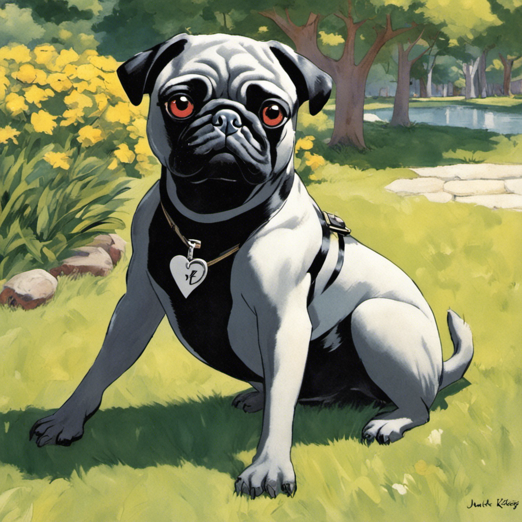 My name is Jasmine. I am a female Pug. My visual description is Jasmine was a black pug with gray around her eyes and muzzle. She had a white half of a heart on her chest between her front legs. She had white socks on her back toes and gray flecks on her legs..