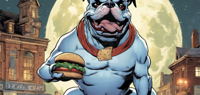 Pawsburg Chronicles: The Cosmic Burger and the Time-Warping Bulldogs: A Sapo PawWord Story