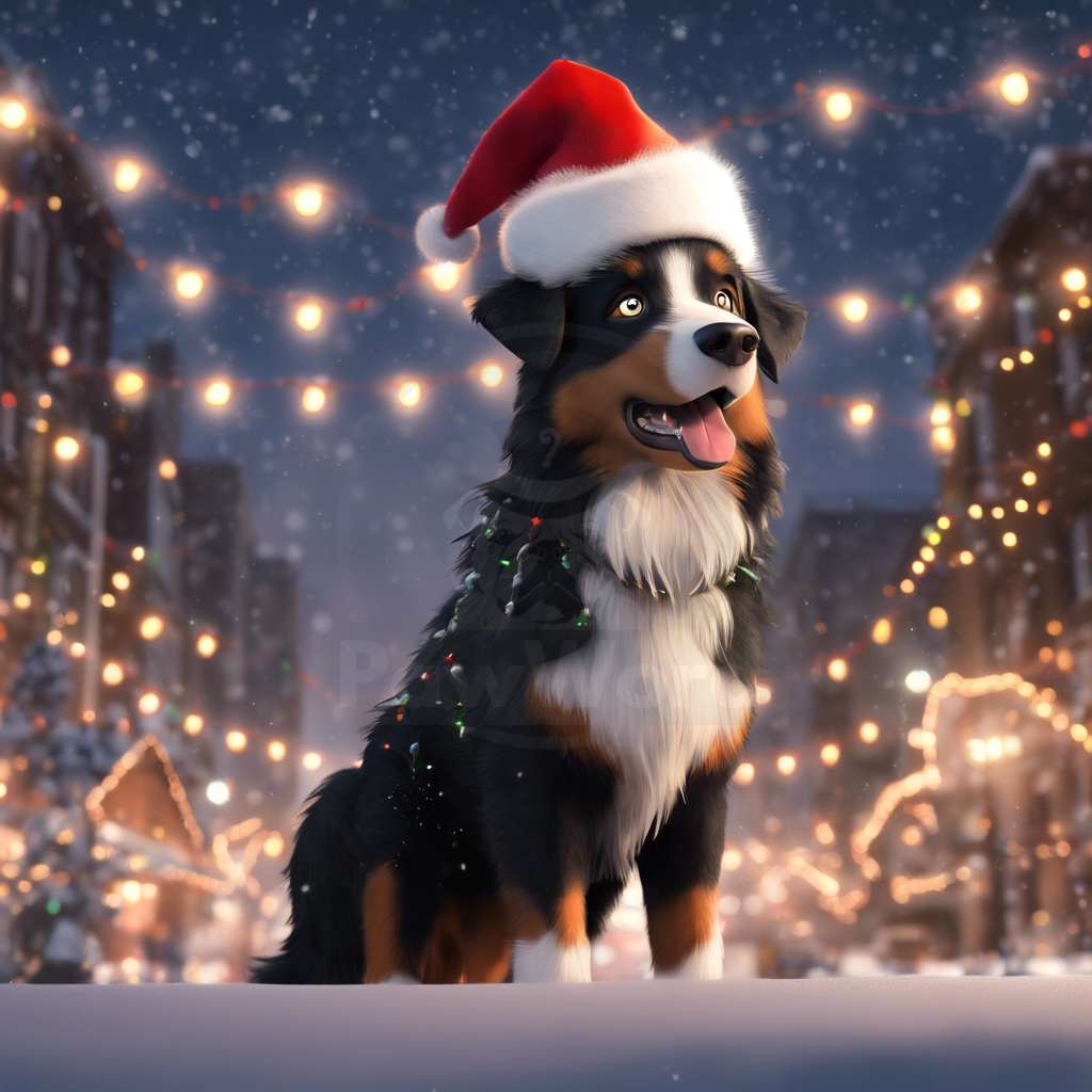 Ellie, the Black Australian Shepherd: Santa’s Little Helper and the Tale of Tinsel’s Christmas Sparkle: A Ellie PawWord Story