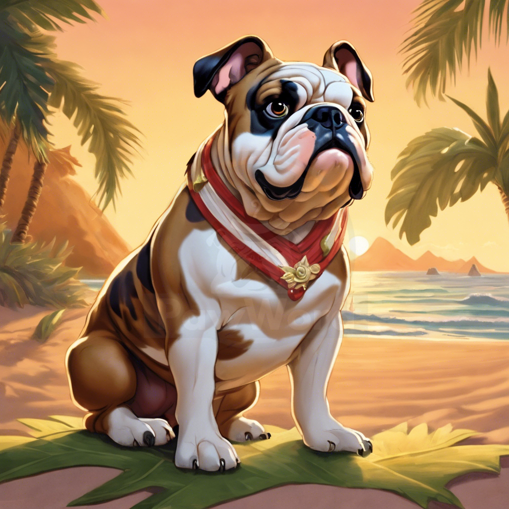 Coconuts and Canines: A Bulldog’s Tale of Island Survival and Absurdity: A Sampson PawWord Story