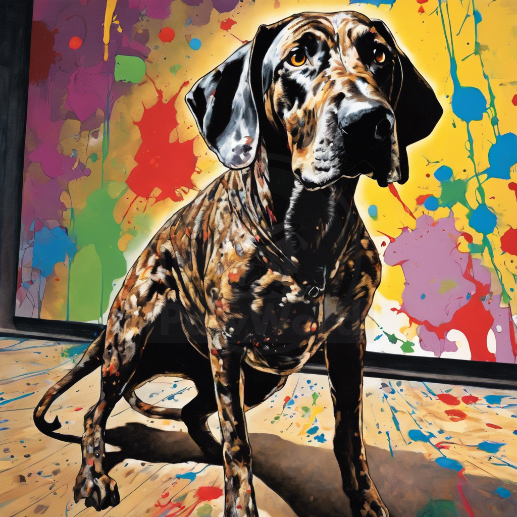 Valor’s Vigor: Brindle on Canvas – A Tale of Art, Mishaps, and Accidental Fame: A Valor PawWord Story