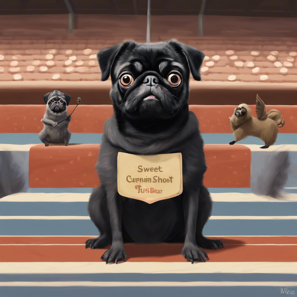 “Triumph of the Golden Muzzle: The Grand Fetch Tournament in Spencerville” – Sweet Pugnatious Puggie Pbear PawWord Story